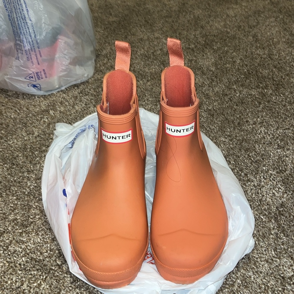 Hunter orange Chelsea Rain Boots - Picture 6 of 8